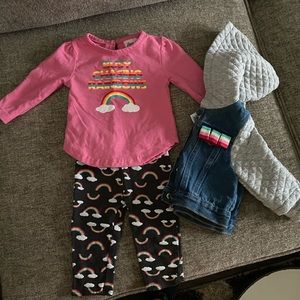 6-9m 3 piece girls outfit. Wore once for a picture